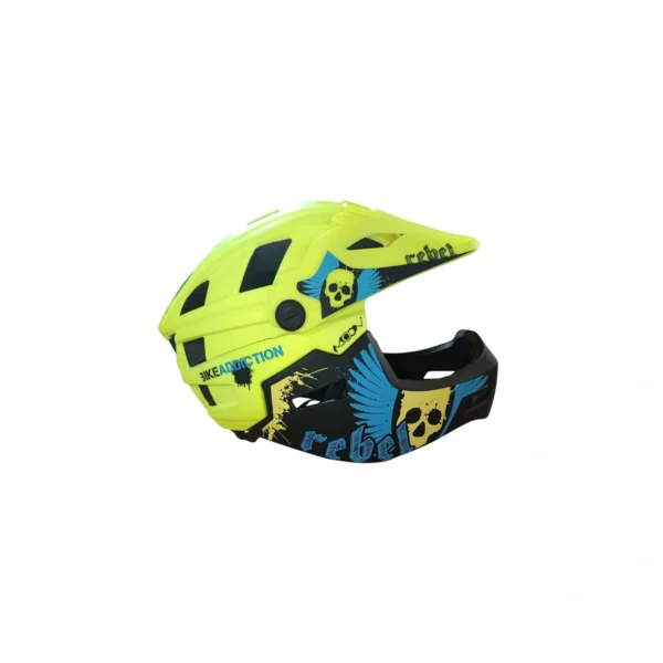 Κράνος Ποδηλάτου Full Face fluo κίτρινο matte - Medium