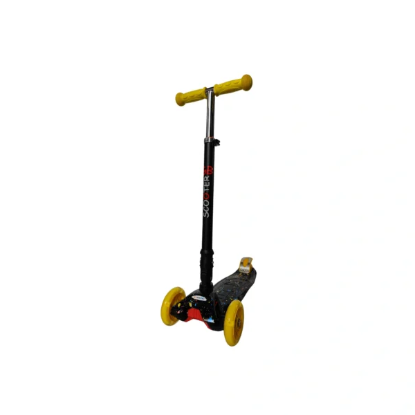 yellow_scooter_1 Παιδικό Πατίνι με φώτα στις ρόδες - Μαύρο/κίτρινο