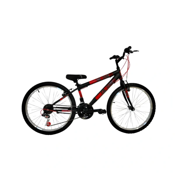 24" GB One, 18sp (friction), Μαύρο/Κόκκινο