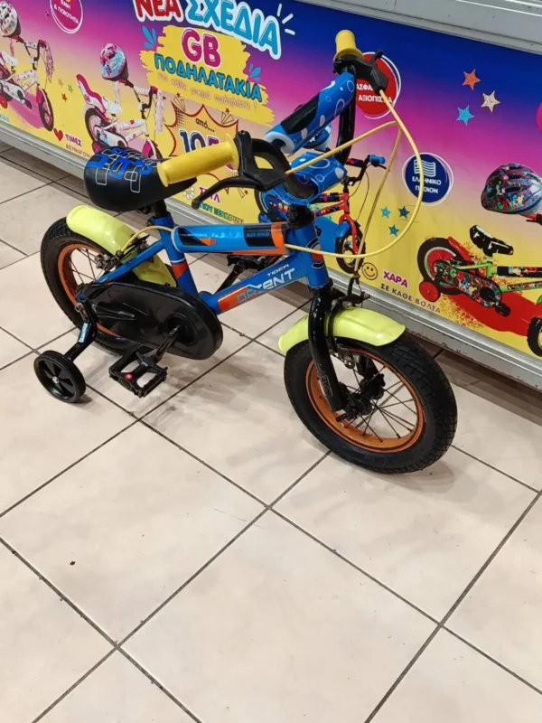 Παιδικό Ποδήλατο Orient Tiger 12″ με Βοηθητικές Ρόδες – Μπλε
